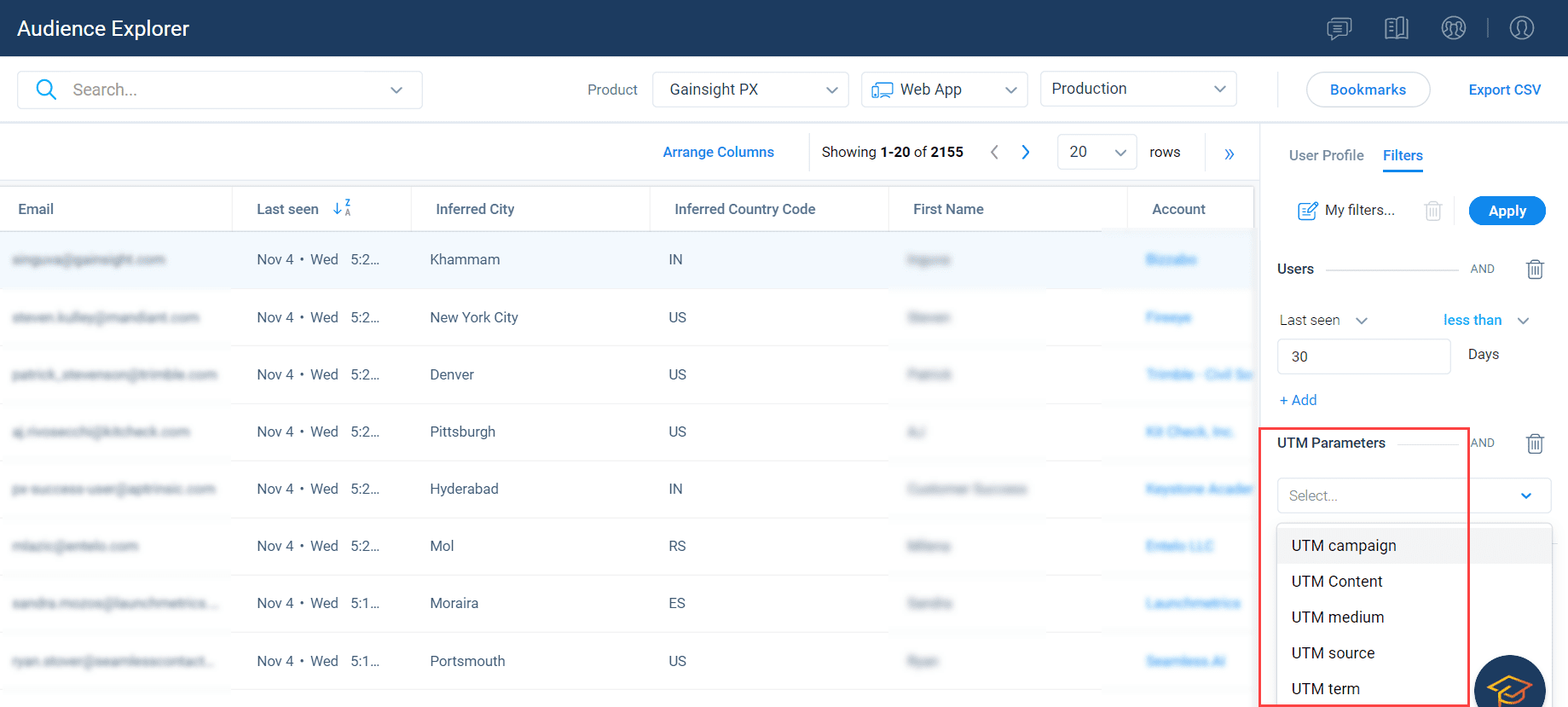 Image shows that UTM tags can correlate visitors to a marketing campaign.