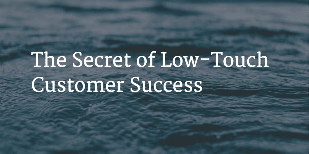 The Secret of Low-Touch Customer Success Image